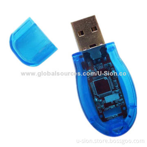 Fashion, Competitive Price Translucent Plastic USB Flash Drive, 512MB-64GB Capacity